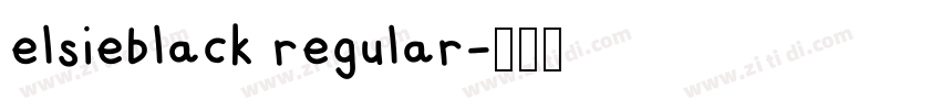 elsieblack regular字体转换